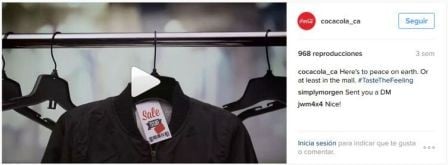 Instagram de Coca Cola Canadá Instagram de Coca Cola Canadá