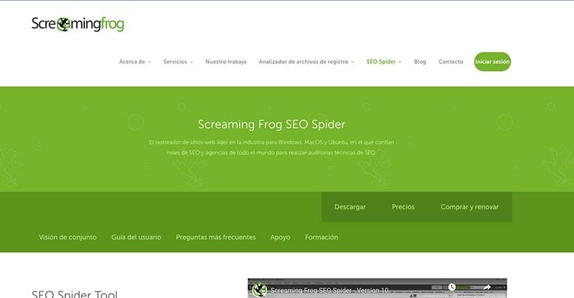 Screaming Frog: Ideal para conocer el sitio de tu marca