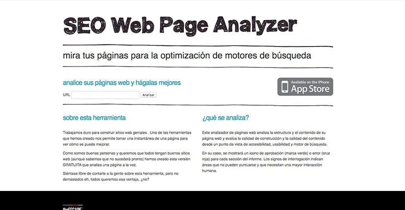 SEO web page Analyzer: Herramienta para seo gratis